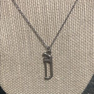 Elegant Silver HandSaw Pendant Necklace